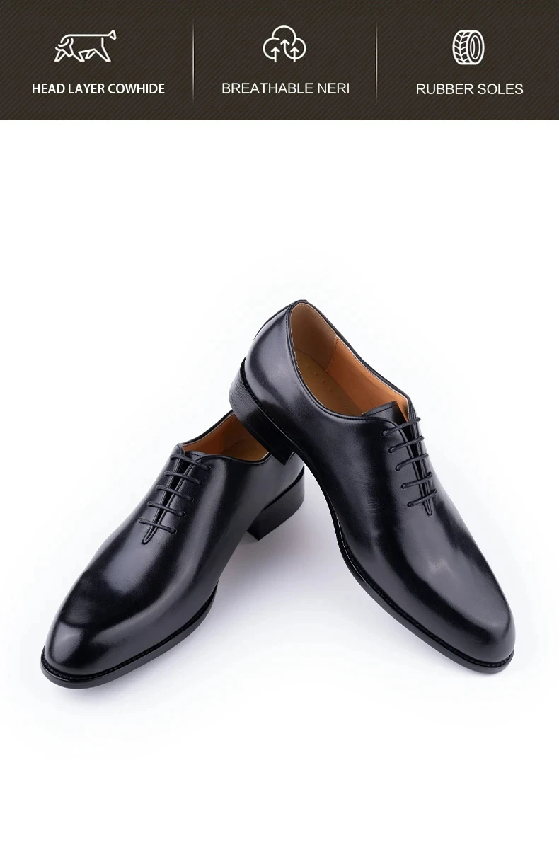 Successful men's leather shoes high quality handmade casual business office work shoes gentleman lace up comfortable