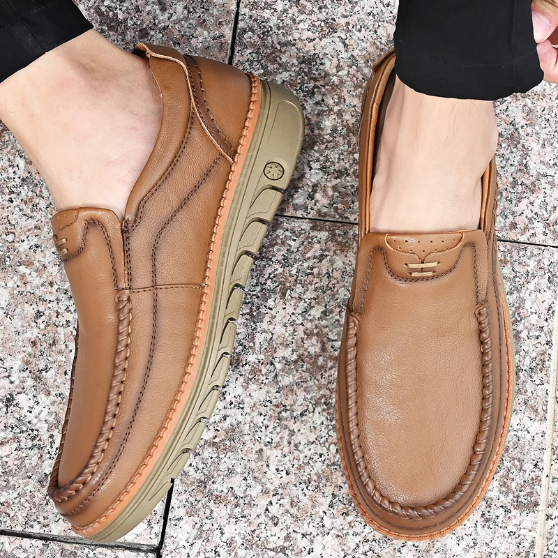 High quality shoes casual men comfortable flat genuine leather luxury shoes men casual shoes designer original adult shoes