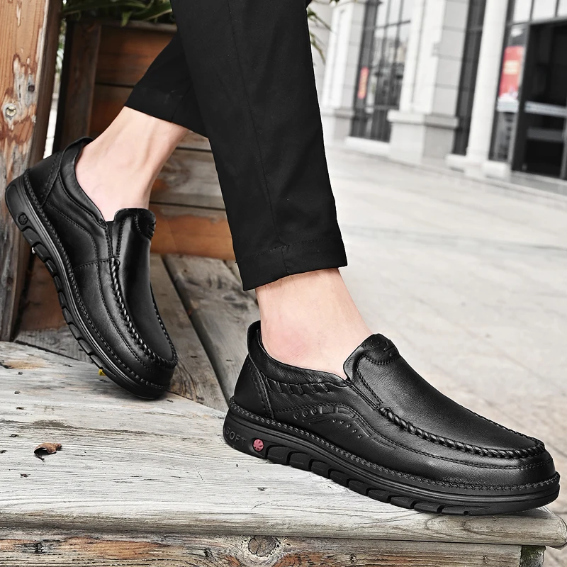 High quality shoes casual men comfortable flat genuine leather luxury shoes men casual shoes designer original adult shoes